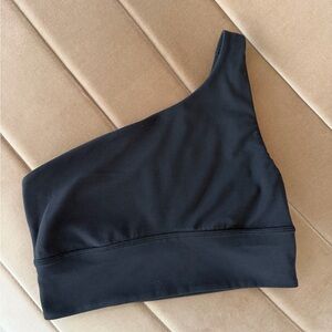 lululemon athletica Black One-Shoulder Crop Top